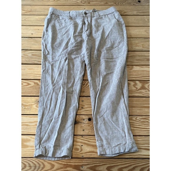 Banana Republic Athletic Fit Linen Pants Size 36x30 Men’s Beige - Picture 1 of 9